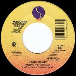 Madonna Hanky Panky Vinyl 7" USED