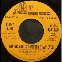 Bobby King Loving You Is Sweeter Than Ever USED VINYL 7INCH 45 RPM SINGLE PROMO STEREO MONO