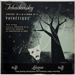 Pyotr Ilyich Tchaikovsky / Erich Kleiber / Orchestre De La Société Des Concerts Du Conservatoire Symphony No. 6 In B Minor Op 74 "Pathetique" Vinyl LP