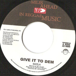 Sizzla Give It To Dem USED VINYL 7INCH 45 RPM