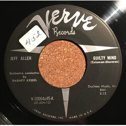 Jeff Allen (8) Guilty Mind USED VINYL 7INCH 45 RPM SINGLE