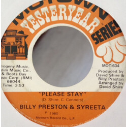 Billy Preston / Syreeta With You I'm Born Again / Please Stay USED VINYL 7INCH 45 RPM REISSUE