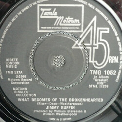 Jimmy Ruffin / Marv Johnson What Becomes Of The Brokenhearted / I'll Pick A Rose For My Rose USED VINYL 7INCH SINGLE 45 RPM