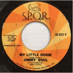 Jimmy Soul My Little Room USED VINYL 7INCH 45 RPM SINGLE PROMO