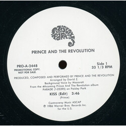 Prince And The Revolution Kiss (Edit) USED VINYL 12INCH 33 S RPM SINGLE PROMO