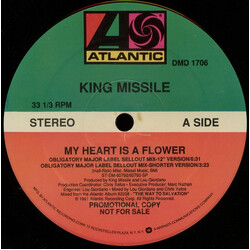 King Missile My Heart Is A Flower USED VINYL 12INCH PROMO 33 S RPM