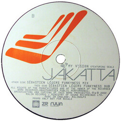 Jakatta / Seal My Vision (Sébastien Léger Remixes) USED VINYL 12INCH PROMO
