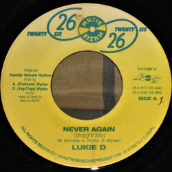 Lukie D Never Again USED VINYL 7INCH 45 RPM