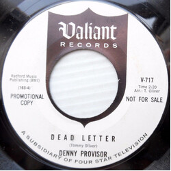Dennis Provisor Dead Letter/Little Lost Girl USED VINYL 7INCH 45 RPM PROMO