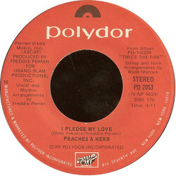 Peaches & Herb I Pledge My Love / (I Want Us) Back Together VINYL 7" USED
