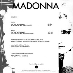 Madonna Borderline USED VINYL 12INCH PROMO 33 S RPM