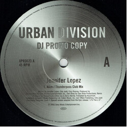 Jennifer Lopez Alive USED VINYL 12INCH 45 RPM PROMO