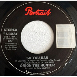 Orion The Hunter So You Ran USED VINYL 7INCH 45 RPM SINGLE STEREO