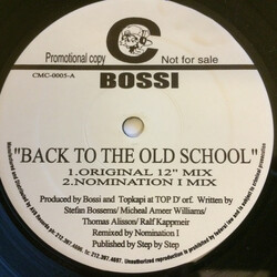 Bossi Back To The Old School USED VINYL 12INCH PROMO