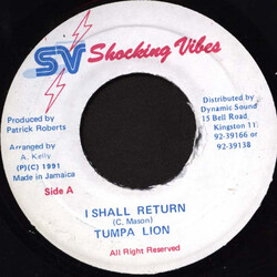 Tumpa Lion I Shall Return USED VINYL 7INCH 45 RPM SINGLE