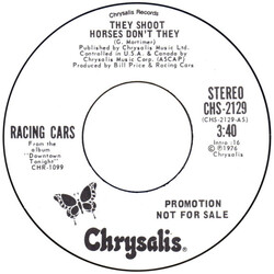 Racing Cars They Shoot Horses Don't They USED VINYL 7INCH 45 RPM SINGLE PROMO STEREO MONO