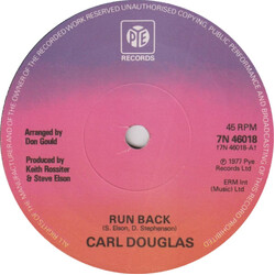 Carl Douglas Run Back USED VINYL 7INCH 45 RPM SINGLE