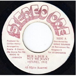 Henkel Irie Rub A Dub A Wey We Want Vinyl USED