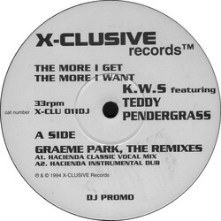 K.W.S. The More I Get The More I Want USED VINYL 12INCH PROMO