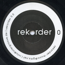 Rekorder Rekorder 0 USED VINYL 12INCH SINGLE SIDED LIMITED EDITION ETCHED 45 RPM