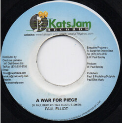 Paul Elliot A War For Peace USED VINYL 7INCH 45 RPM SINGLE
