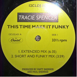 Tracie Spencer This Time Make It Funky USED VINYL 12INCH 33 S RPM PROMO