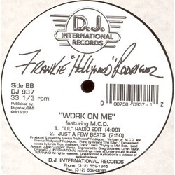Frankie "Hollywood" Rodriguez / MC D Work On Me USED VINYL 12INCH 33 S RPM