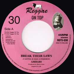 Amhari Break Their Laws USED VINYL 7INCH 45 RPM