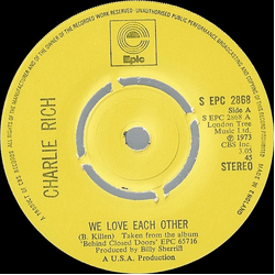 Charlie Rich We Love Each Other Vinyl 7" USED