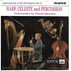 Yehudi Menuhin Harp, Celeste And Percussion USED VINYL 7INCH 45 RPM EP MONO