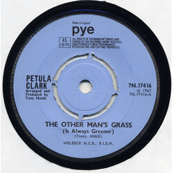 Petula Clark The Other Man's Grass Is Always Greener / At The Crossroads USED VINYL 7INCH SINGLE