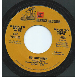 The Vogues No Not Much / Earth Angel (Will You Be Mine) USED VINYL 7INCH