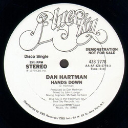 Dan Hartman Hands Down USED VINYL 12INCH 33 S RPM PROMO
