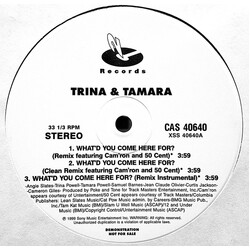 Trina & Tamara What'd You Come Here For? VINYL 12" USED