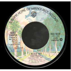 Alice Cooper I Never Cry Vinyl 7" USED