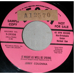 Jerry Colonna It Might As Well Be Spring / Ja-Da USED VINYL 7INCH 45 RPM PROMO