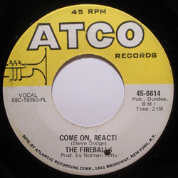 The Fireballs Come On, React! Vinyl 7" USED