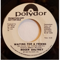 Roger Daltrey Waiting For A Friend USED VINYL 7INCH 45 RPM PROMO
