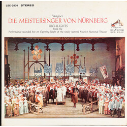 Richard Wagner Die Meistersinger Von Nürnberg Highlights From The Opening Night Of The Newly Restored Munich National Theater Vinyl LP USED