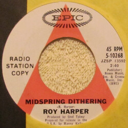 Roy Harper Midspring Dithering USED VINYL 7INCH 45 RPM PROMO