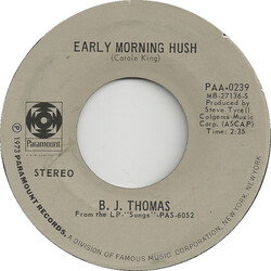 B.J. Thomas Early Morning Hush USED VINYL 7INCH 45 RPM STYRENE