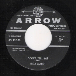 Billy marsh Don't Tell Me / Run And Tell USED VINYL 7INCH 45 RPM