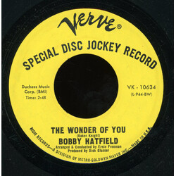 Bobby Hatfield The Wonder Of You / Only You USED VINYL 7INCH 45 RPM PROMO