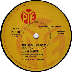 James Darren Her Royal Majesty USED VINYL 7INCH 45 RPM SINGLE