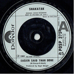 Shakatak Easier Said Than Done USED VINYL 7INCH 45 RPM SINGLE