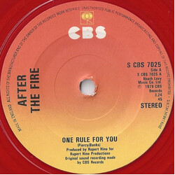 After The Fire One Rule For You USED VINYL 7INCH 45 RPM SINGLE
