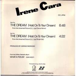 Irene Cara The Dream (Hold On To Your Dream) USED VINYL 12INCH 33 S RPM SINGLE PROMO