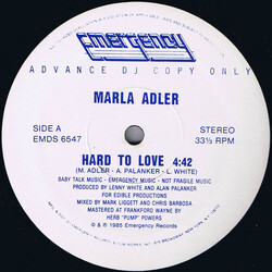 Marla Adler Hard To Love USED VINYL 12INCH 33 S RPM PROMO STEREO