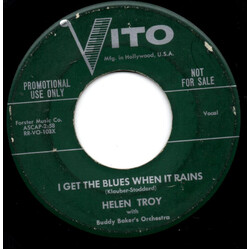 Helen Troy (2) I Get The Blues When It Rains / A Kiss In The Dark USED VINYL 7INCH 45 RPM PROMO