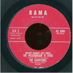The Harptones The Masquerade Is Over/The Shrine Of St. Cecilia USED VINYL 7INCH 45 RPM SINGLE REISSUE STYRENE MONO